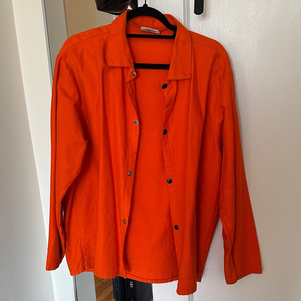 Bright Orange Button-Up jacket